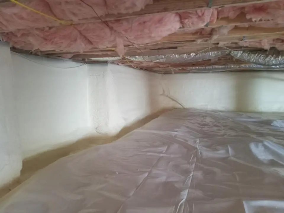 Crawl space encapsulation with closed-cell spray foam for Spray Foam Roofing Repair in Tecumseh